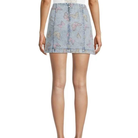 NWT No Boubdaries Seamed Denim Mini Skirt. Blue XXXL - Picture 7 of 12